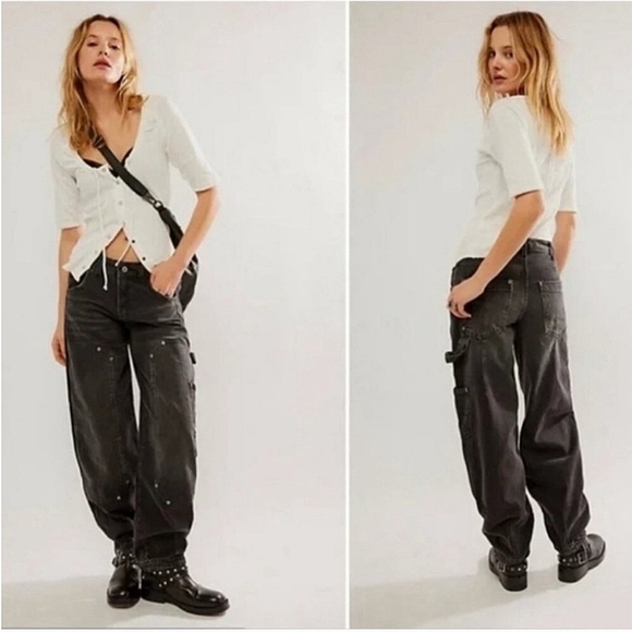 Free People Loren Barrel Jeans - Picture 6 of 9